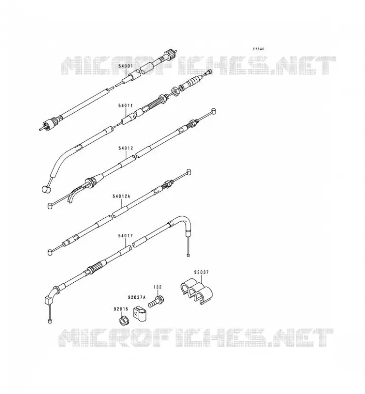 CABLES Kawasaki MOTOS 500 1997 KLE500  KLE500-A7