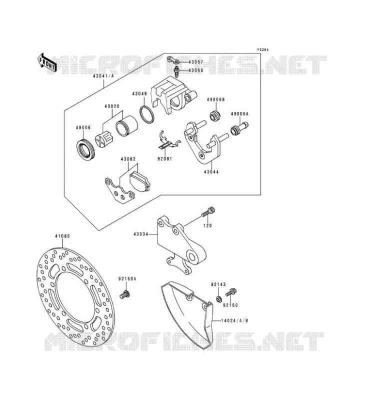 FREIN ARRIERE Kawasaki MOTOS 500 1998 KLE500  KLE500-A8