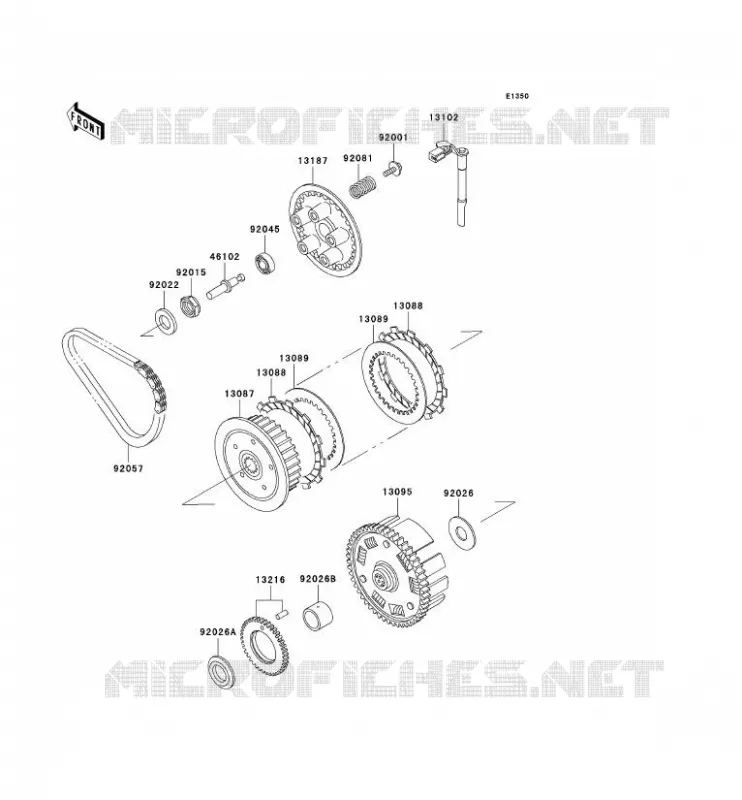 EMBRAYAGE Kawasaki MOTOS 500 2005 KLE500  KLE500-B1P