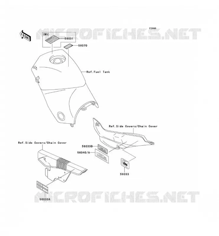 LABEL Kawasaki MOTOS 500 2005 KLE500  KLE500-B1P