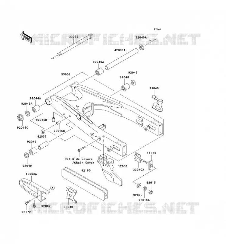 BRAS OSCILLANT Kawasaki MOTOS 500 2006 KLE500  KLE500B6F
