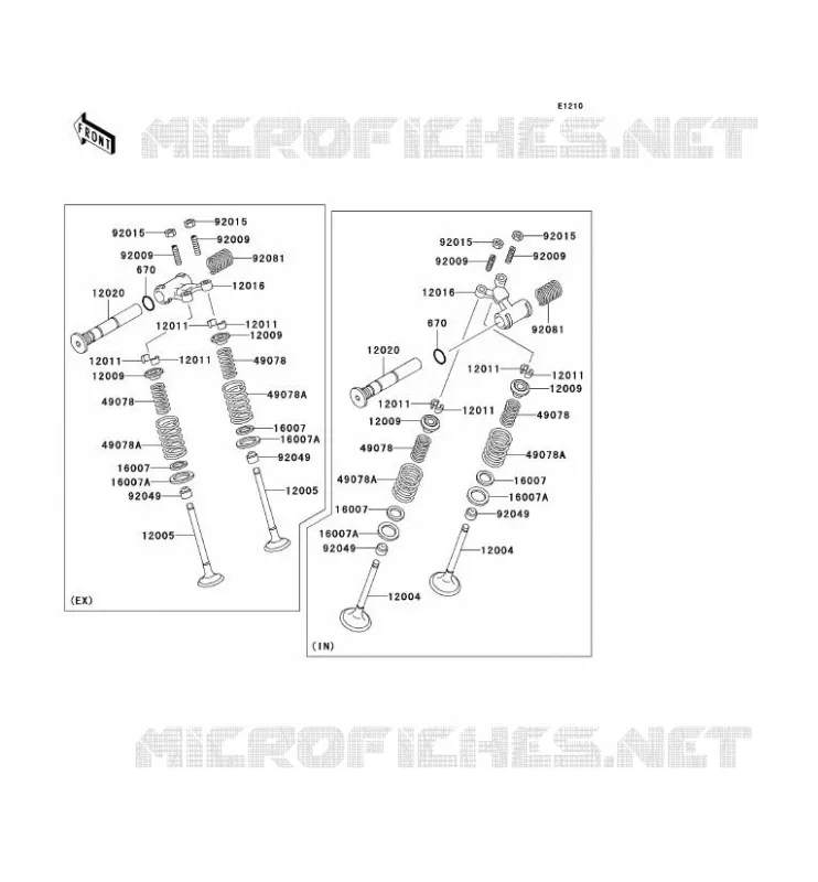 SOUPAPE Kawasaki MOTOS 500 2006 KLE500  KLE500B6F