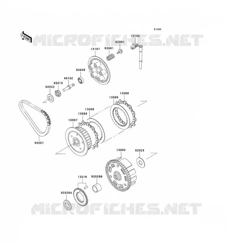 EMBRAYAGE Kawasaki MOTOS 500 2007 KLE500  KLE500B7F
