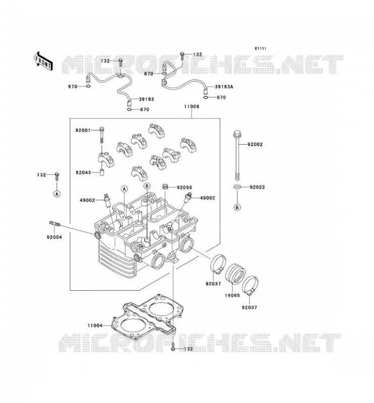 CULASSE Kawasaki MOTOS 500 2007 KLE500  KLE500B7F