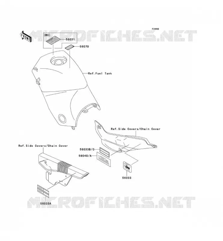 LABEL Kawasaki MOTOS 500 2007 KLE500  KLE500B7F