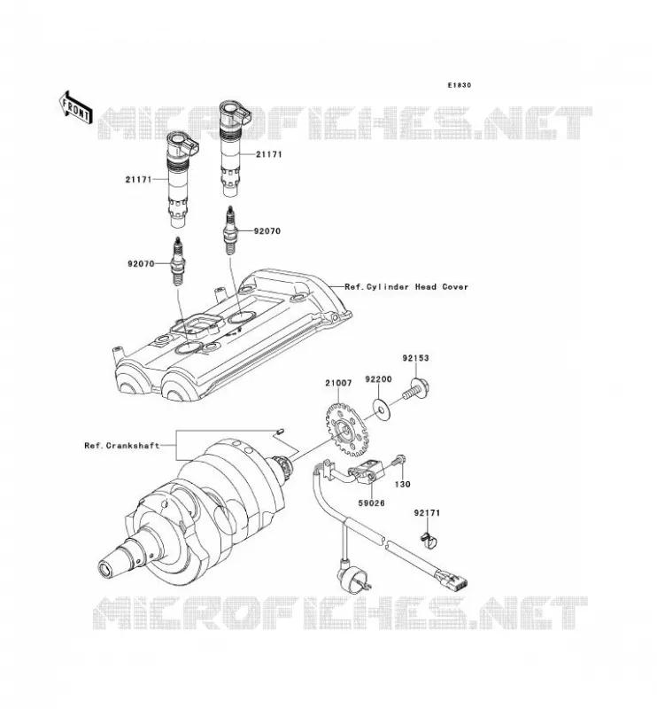 SYSTEME D&acute;ALLUMAGE Kawasaki MOTOS 650 2007 VERSYS 650  KLE650A7F