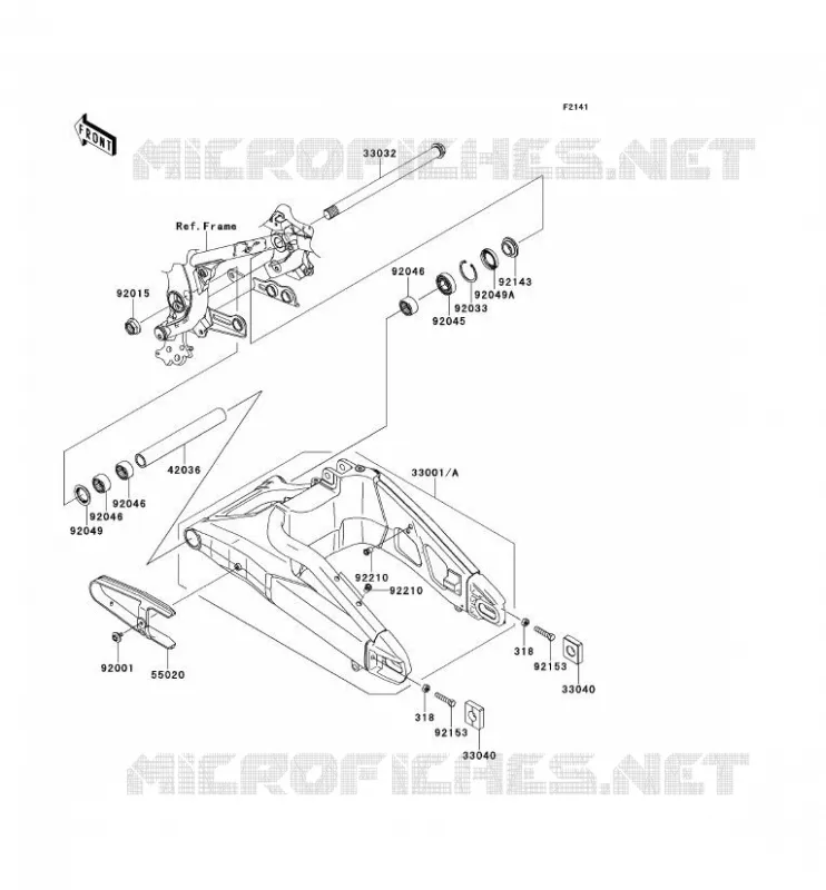BRAS OSCILLANT Kawasaki MOTOS 650 2007 VERSYS 650  KLE650A7F