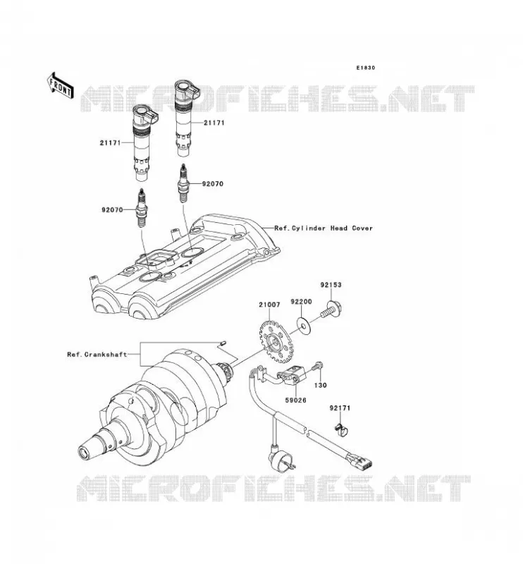 SYSTEME D&acute;ALLUMAGE Kawasaki MOTOS 650 2007 VERSYS 650  KLE650A7F