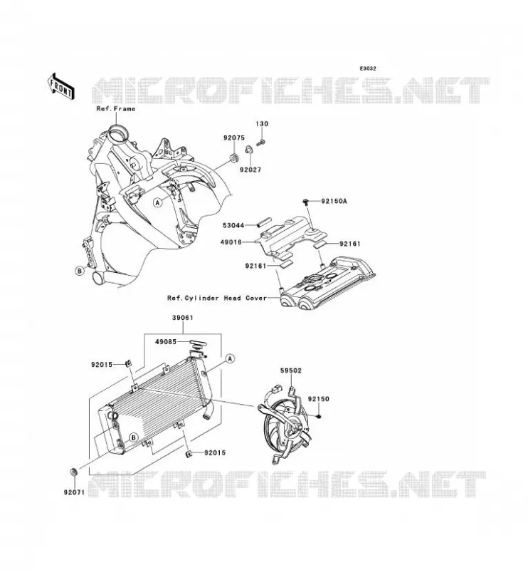 RADIATEUR Kawasaki MOTOS 650 2007 VERSYS 650  KLE650A7F