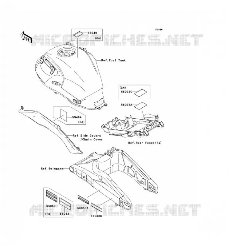 LABEL Kawasaki MOTOS 650 2007 VERSYS 650  KLE650A7F