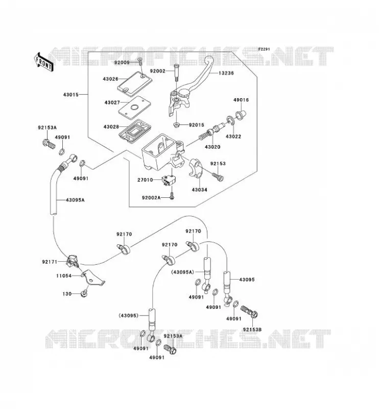 MAITRE CYLINDRE AV Kawasaki MOTOS 650 2007 VERSYS 650  KLE650A7F