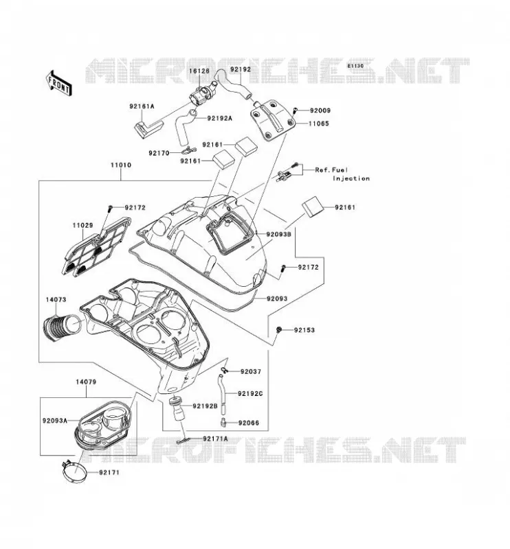 FILTRE A AIR Kawasaki MOTOS 650 2008 VERSYS 650  KLE650A8F