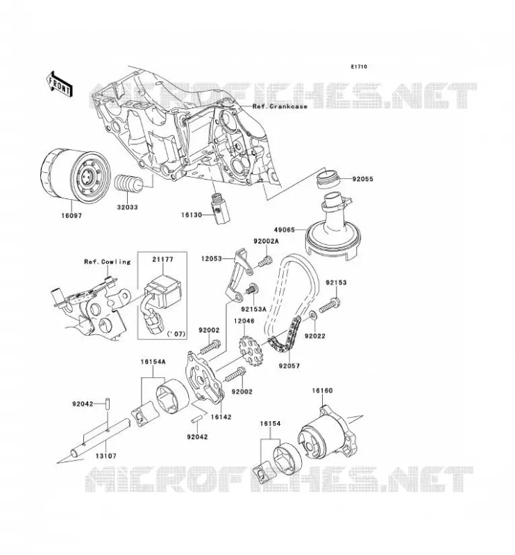 POMPE A HUILE Kawasaki MOTOS 650 2009 VERSYS 650  KLE650A9F