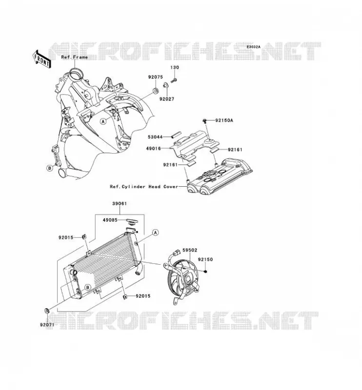 RADIATEUR Kawasaki MOTOS 650 2009 VERSYS 650  KLE650A9F