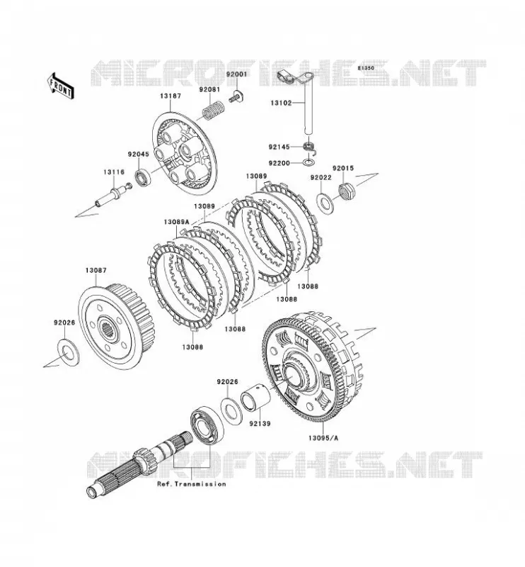EMBRAYAGE Kawasaki MOTOS 650 2009 VERSYS 650  KLE650A9F