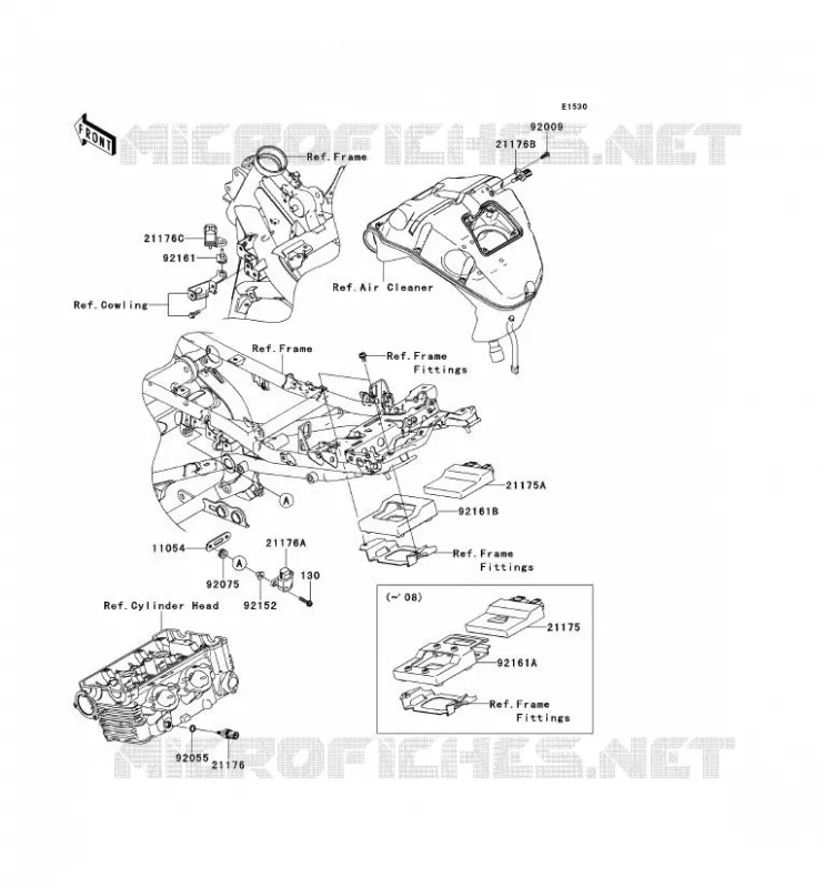 INJECTION CARBURANT Kawasaki MOTOS 650 2009 VERSYS 650  KLE650A9F