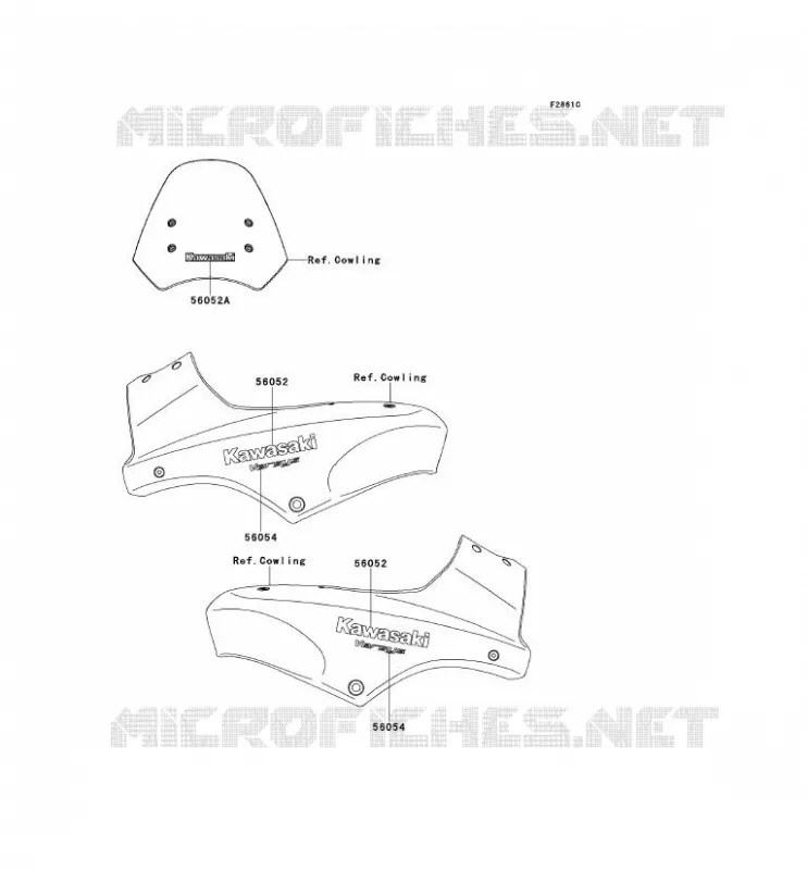 STICKER(GREEN) Kawasaki MOTOS 650 2009 VERSYS 650  KLE650A9F