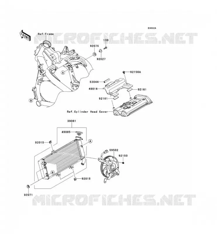RADIATEUR Kawasaki MOTOS 650 2009 VERSYS 650  KLE650A9F