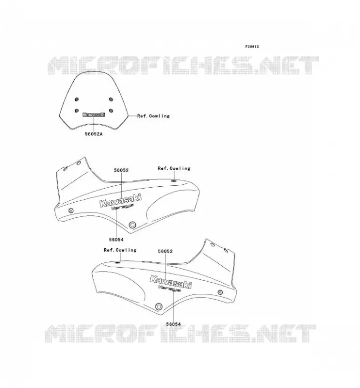 STICKER(GREEN) Kawasaki MOTOS 650 2009 VERSYS 650  KLE650A9F