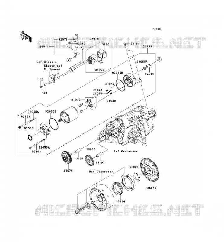D&Eacute;MARREUR Kawasaki MOTOS 650 2007 VERSYS 650  KLE650B7F