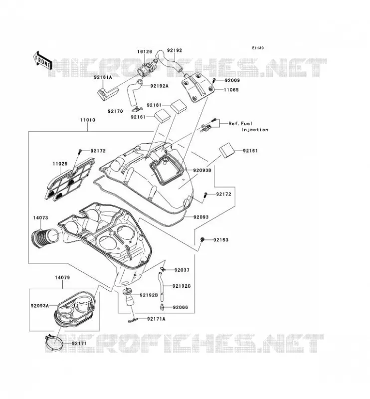 FILTRE A AIR Kawasaki MOTOS 650 2007 VERSYS 650  KLE650B7F