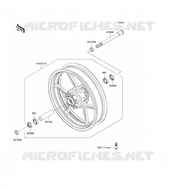 MOYEU AVANT Kawasaki MOTOS 650 2007 VERSYS 650  KLE650B7F