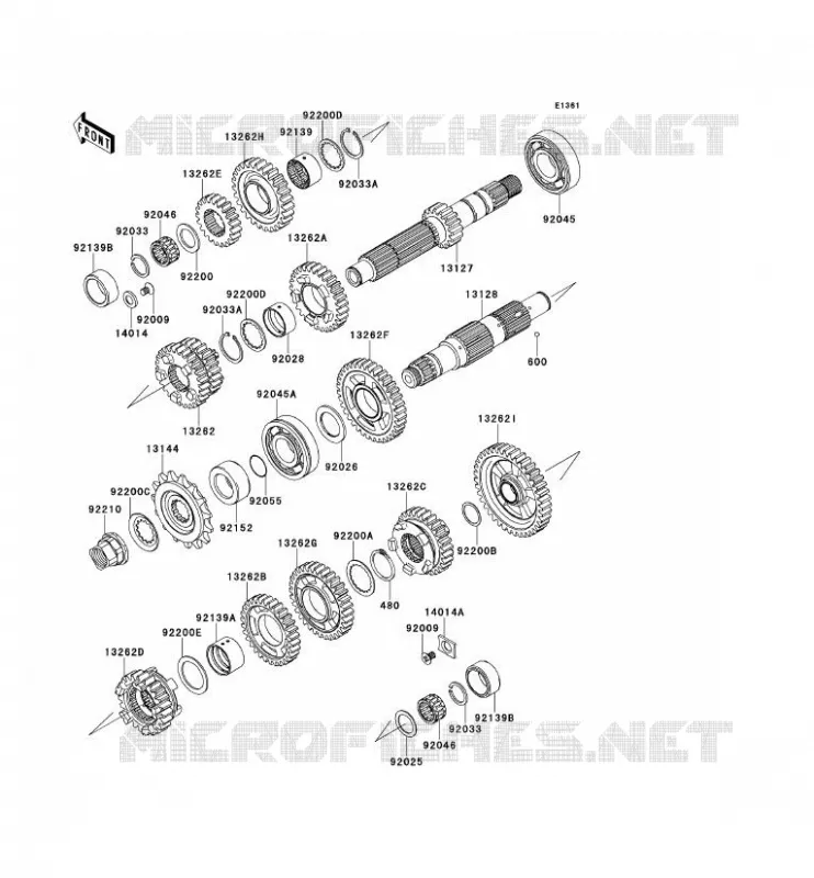 TRANSMISSION Kawasaki MOTOS 650 2007 VERSYS 650  KLE650B7F