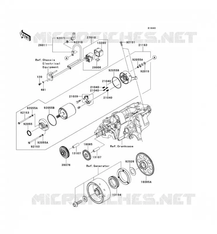 D&Eacute;MARREUR Kawasaki MOTOS 650 2007 VERSYS 650  KLE650B7F