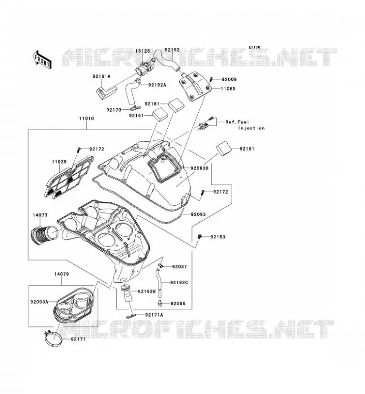 FILTRE A AIR Kawasaki MOTOS 650 2007 VERSYS 650  KLE650B7F