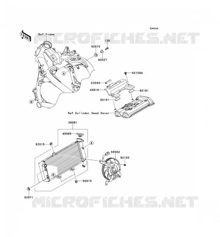RADIATEUR Kawasaki MOTOS 650 2009 VERSYS 650  KLE650B9F