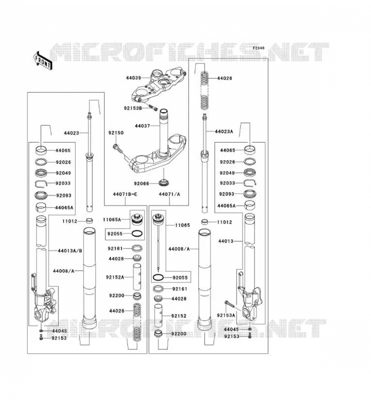 FOURCHE Kawasaki MOTOS 650 2009 VERSYS 650  KLE650B9F