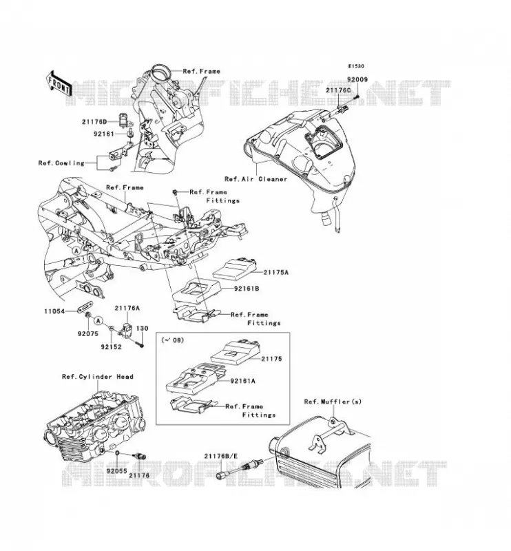 INJECTION CARBURANT Kawasaki MOTOS 650 2009 VERSYS 650  KLE650B9F