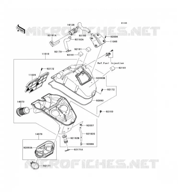 FILTRE A AIR Kawasaki MOTOS 650 2010 VERSYS 650  KLE650CAF
