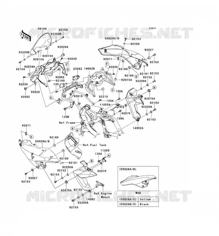 CARENAGE Kawasaki MOTOS 650 2010 VERSYS 650  KLE650CAF
