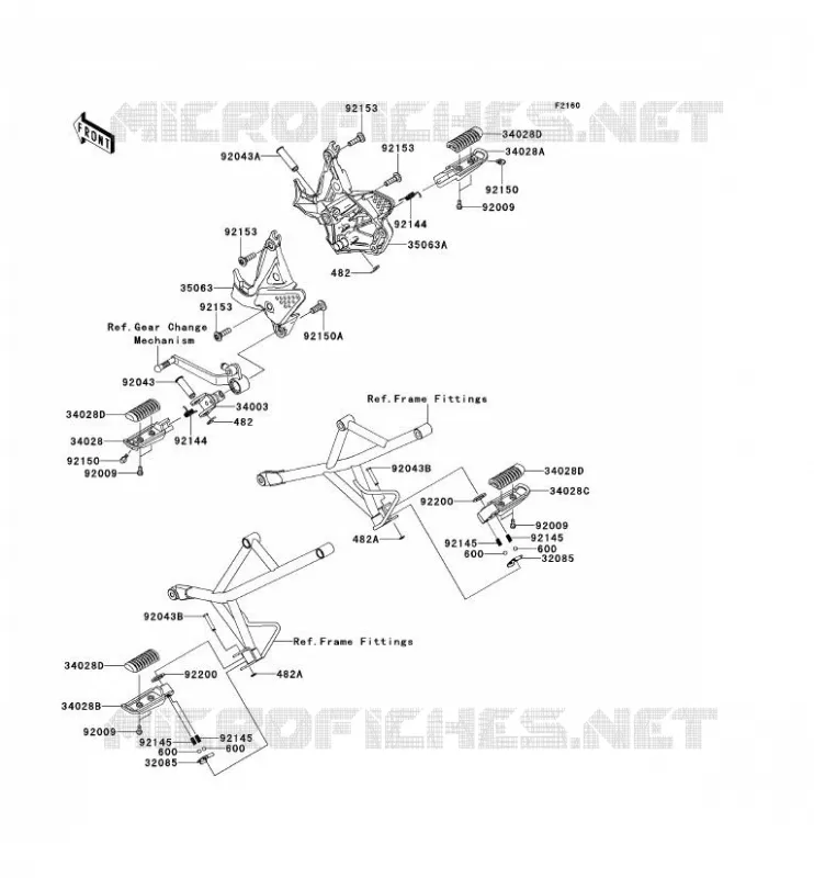 REPOSE PIED Kawasaki MOTOS 650 2010 VERSYS 650  KLE650CAF