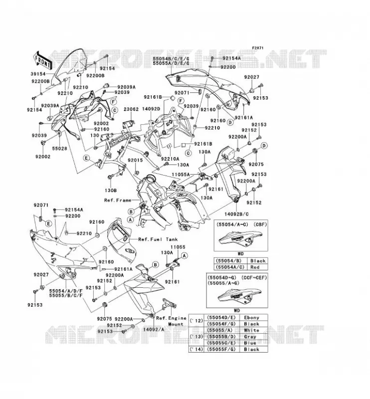 CARENAGE Kawasaki MOTOS 650 2011 VERSYS 650  KLE650CBF