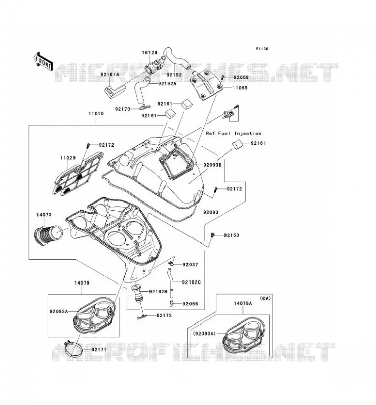 FILTRE A AIR Kawasaki MOTOS 650 2011 VERSYS 650  KLE650CBF
