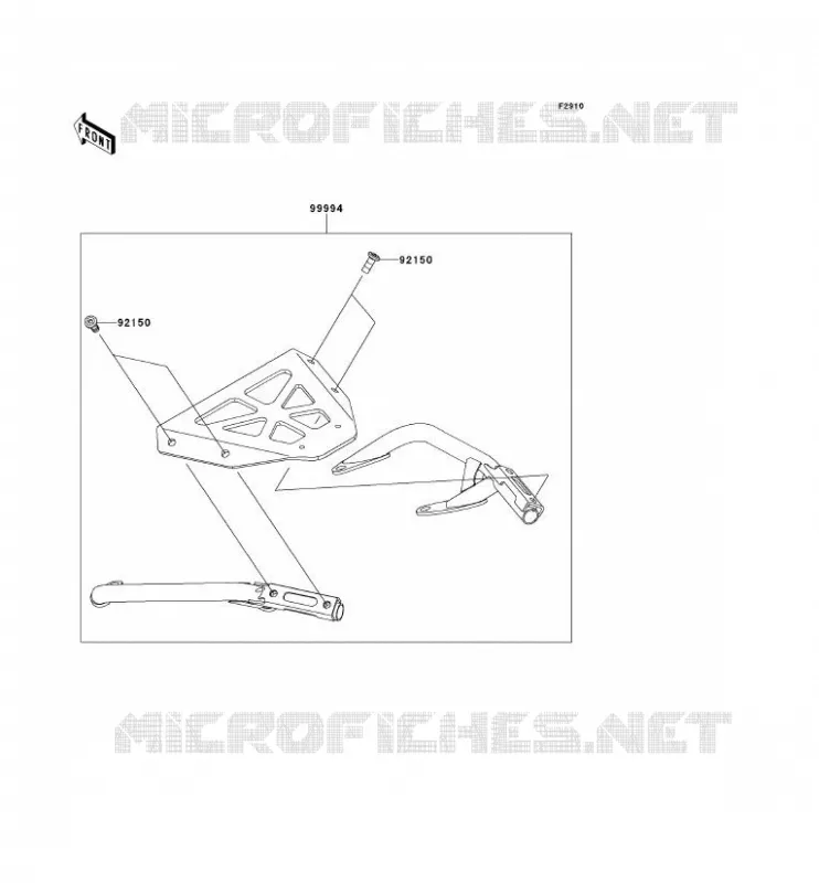 ACCESSOIRE(SUPPORT TOP CASE) Kawasaki MOTOS 650 2012 VERSYS 650  KLE650CCF