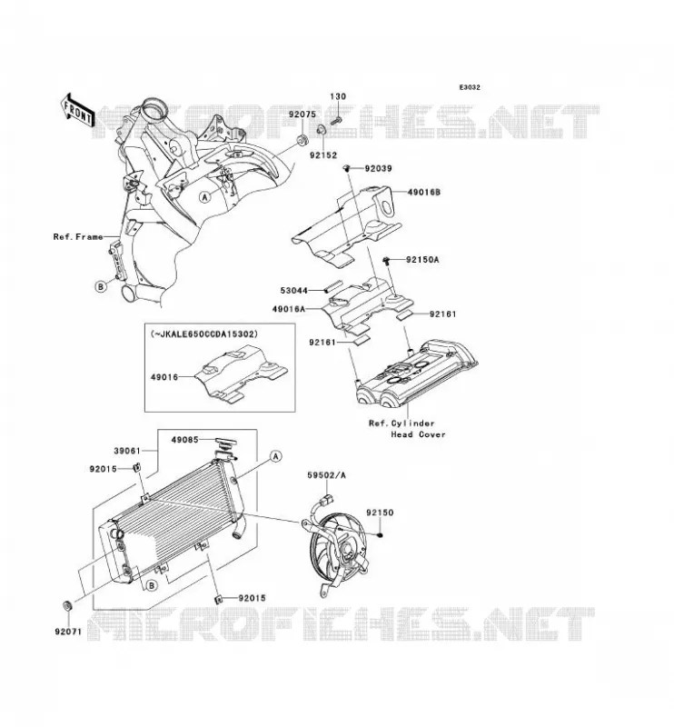 RADIATEUR Kawasaki MOTOS 650 2012 VERSYS 650  KLE650CCF