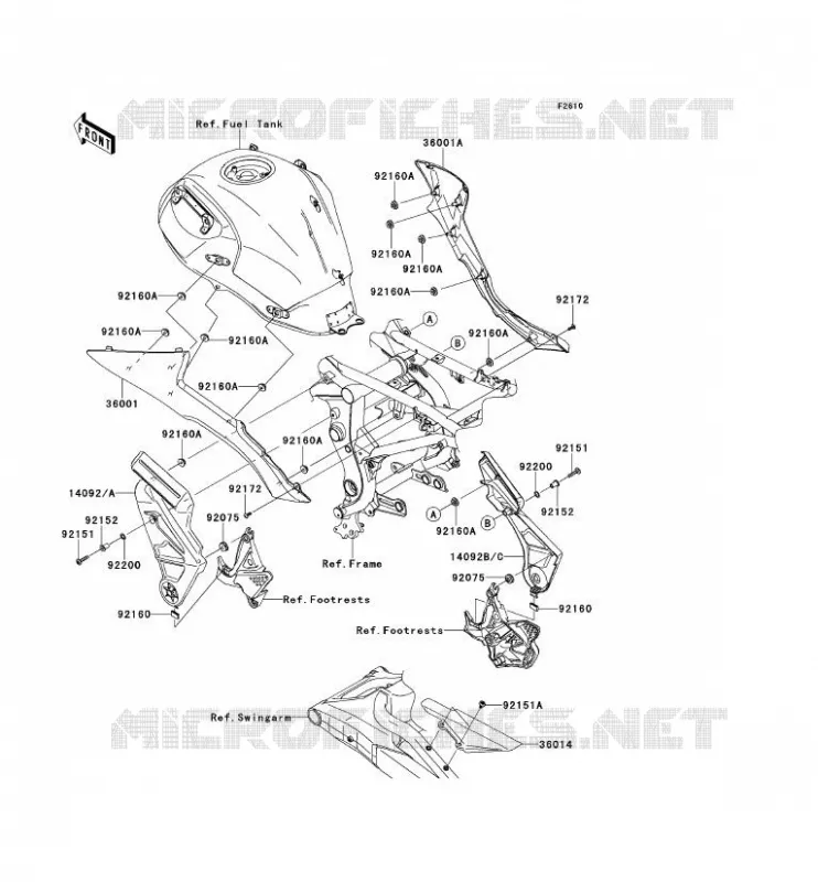 CACHE LAT&Eacute;RAL/GARDE CHAINE Kawasaki MOTOS 650 2012 VERSYS 650  KLE650CCF