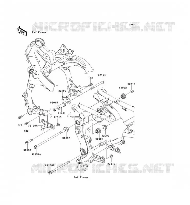 SUPPORT MOTEUR Kawasaki MOTOS 650 2014 VERSYS 650  KLE650CEF