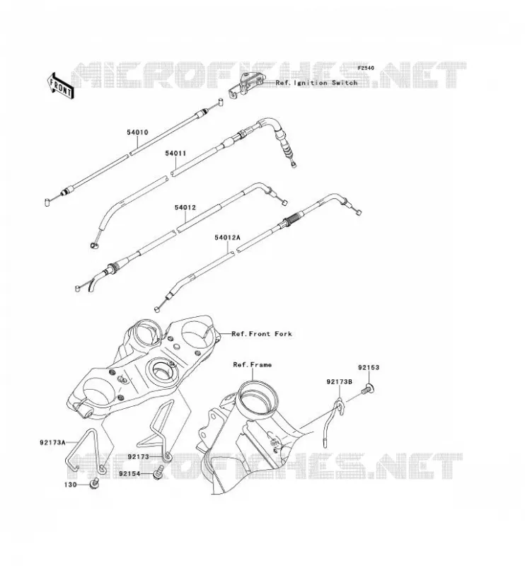 CABLES Kawasaki MOTOS 650 2014 VERSYS 650  KLE650CEF
