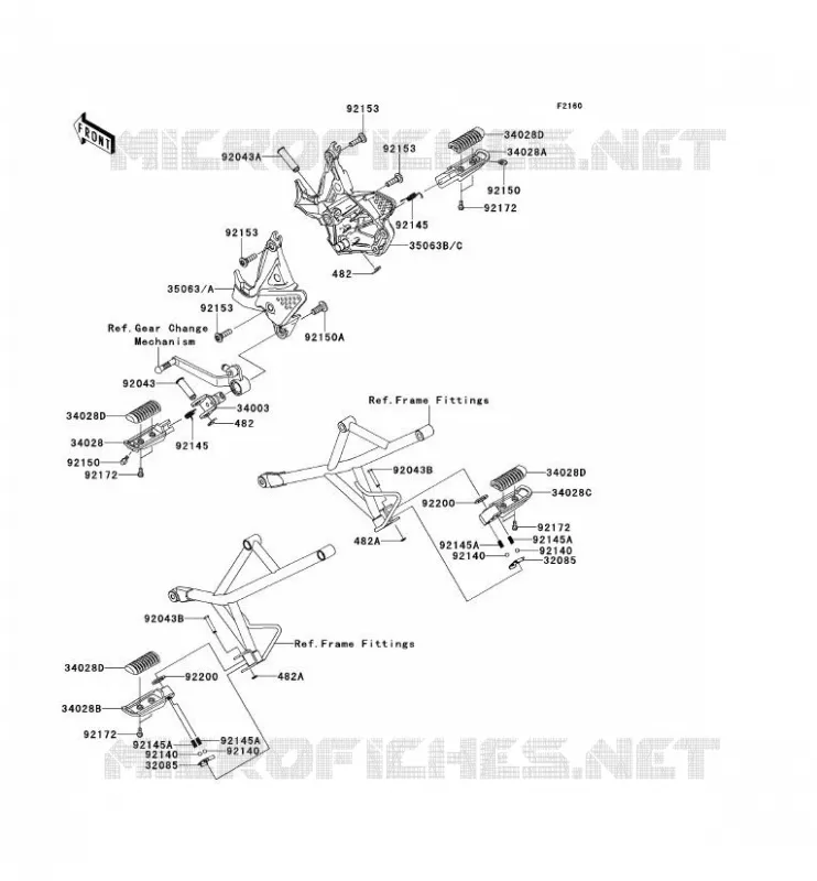 REPOSE PIED Kawasaki MOTOS 650 2014 VERSYS 650  KLE650CEF