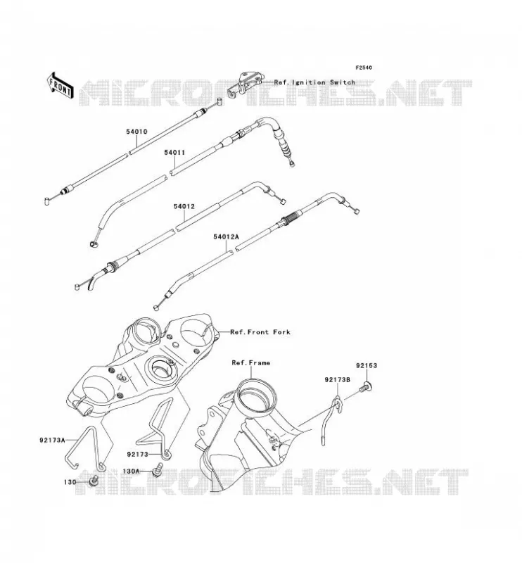 CABLES Kawasaki MOTOS 650 2014 VERSYS 650  KLE650CEF