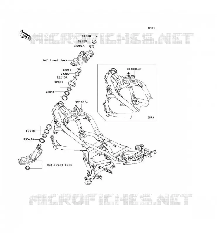 CH&Acirc;SSIS Kawasaki MOTOS 650 2014 VERSYS 650  KLE650CEF