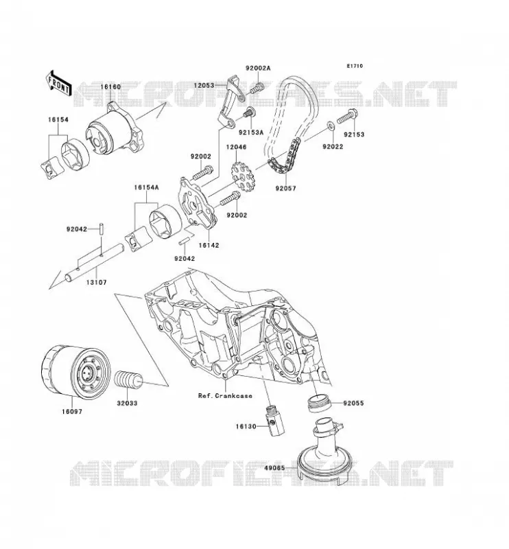 POMPE A HUILE Kawasaki MOTOS 650 2010 VERSYS 650 ABS  KLE650DAF