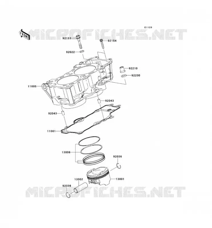 CYLINDRE/PISTON Kawasaki MOTOS 650 2011 VERSYS 650 ABS  KLE650DBF