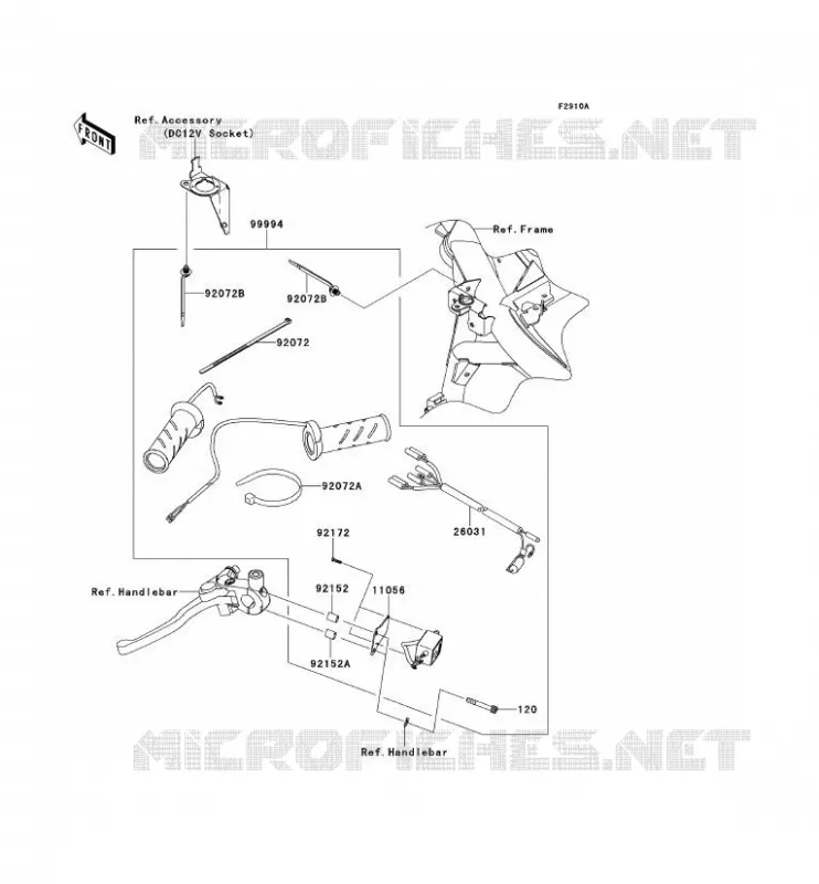 ACCESSOIRE (POIGNEES CHAUFFANTES) Kawasaki MOTOS 650 2012 VERSYS 650 ABS  KLE650DCF