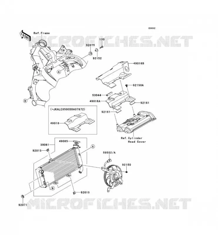 RADIATEUR Kawasaki MOTOS 650 2012 VERSYS 650 ABS  KLE650DCF