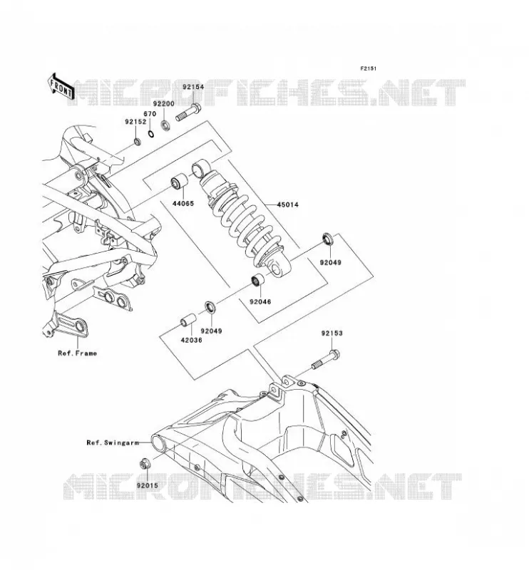 SUSPENSION/AMORTISSEUR Kawasaki MOTOS 650 2012 VERSYS 650 ABS  KLE650DCF